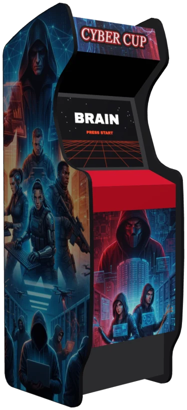 Praktisk vy av Brain Arcade kopplat till ”Industriell cybersäkerhet IT och OT: Utbilda produktionspersonalen och säkra fabrikerna”.