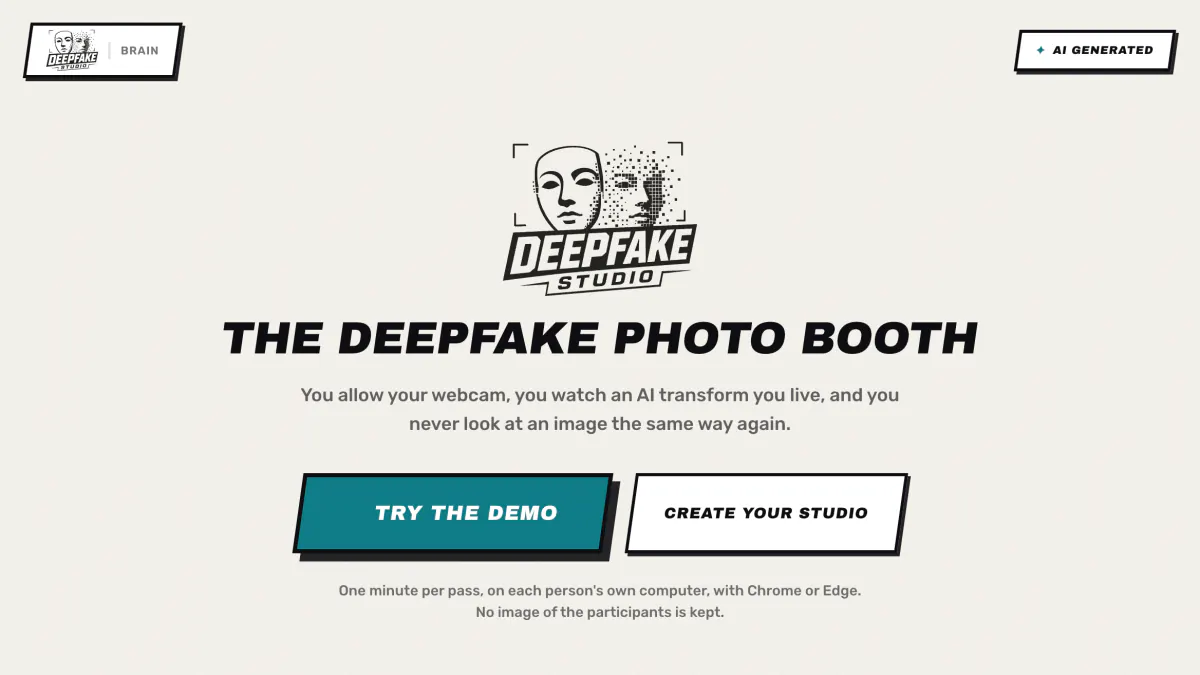 Praktisk vy av Deepfake Studio kopplat till ”Vishing: Sa manipulerar cyberkriminella er IT-support via telefon”.